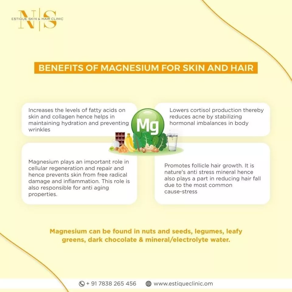 Benefits of Magnesium for skin & hair